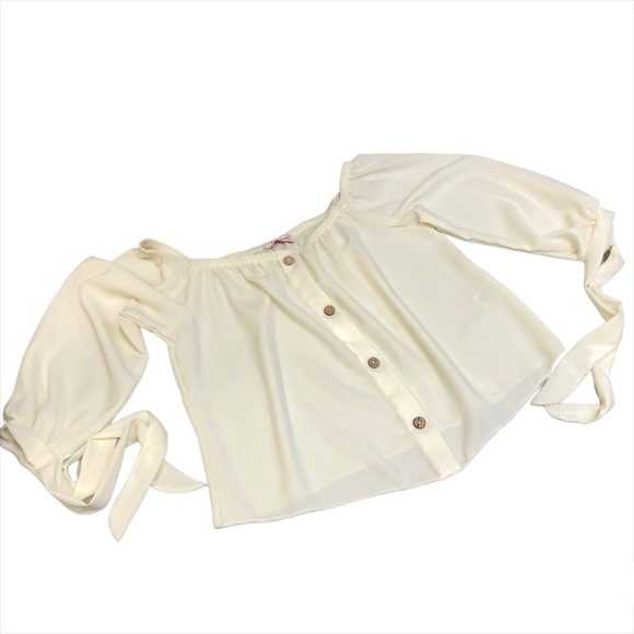 Vivace Cream, Loose fit, Boho, Peasant Style Blouse, Sz M, NWOT - Picture 2 of 10